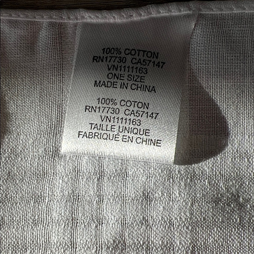NEW 6-pack White on white tartan plaid Cotton Handkerchiefs in packaging - Picture 5 of 8